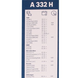 ΥΑΛ/ΡΑΣ BOSCH TWIN REAR 33cm (A332H)