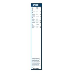 ΥΑΛ/ΡΑΣ BOSCH TWIN REAR 38cm (AM38H)