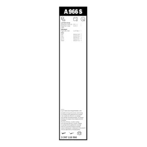 ΥΑΛ/ΡΑΣ ΣΕΤ AEROTWIN 60cm/53cm (A966S)