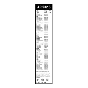 ΥΑΛ/ΡΑΣ BOSCH AEROTWIN 53cm/50cm(AR532S)