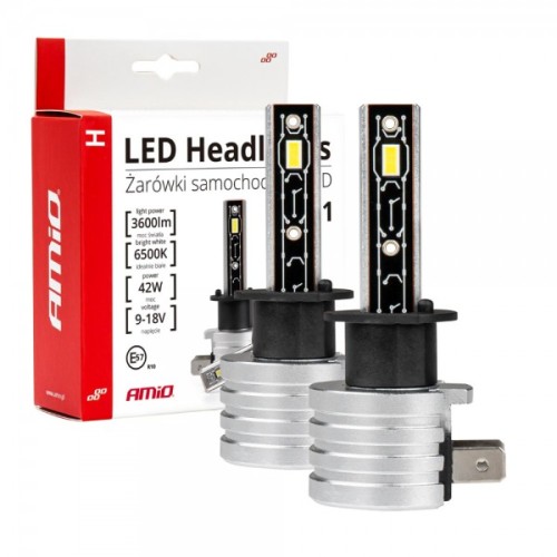 AMIO ΛΑΜΠΕΣ LED H1 H-SERIES  50W 6500K