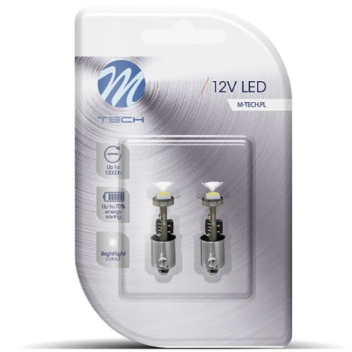 M-TECH T4W 12V 0,72W BA9s (ΜΙΝΙΟΝ) LED
