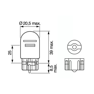 ΛΑΜΠΑ 12V W21/5W BOSCH