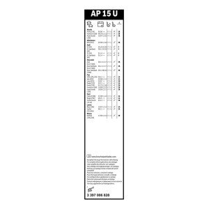 ΥΑΛ/ΡΑΣ BOSCH AEROTWIN 38cm (AP15U)