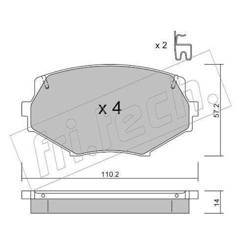 ΣΕΤ ΤΑΚΑΚΙΑ ΕΜΠΡΟΣ FRITECH 488.0