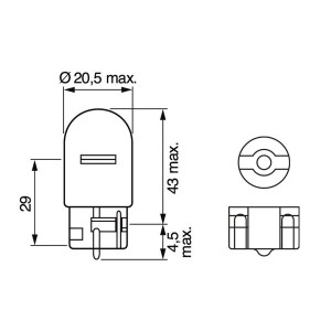 1987302822 ECO 12V W21W BOSCH ΛΑΜΠΤΗΡΑΣ