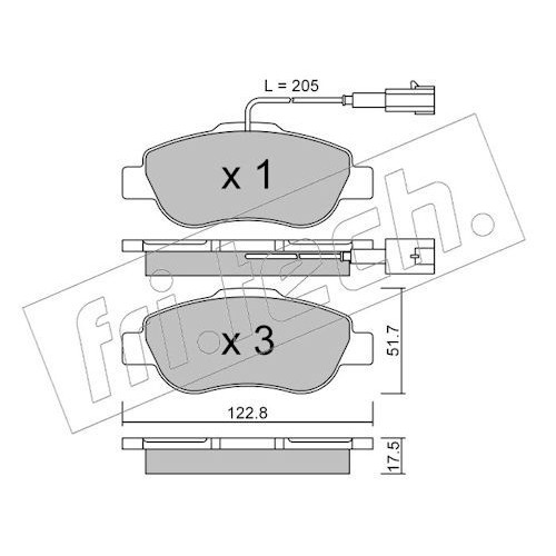 ΤΑΚΑΚΙΑ ΕΜΠΡΟΣ FRITECH FIAT 500
