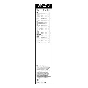 ΥΑΛ/ΡΑΣ BOSCH AEROTWIN 42cm (AP17U)