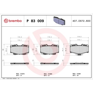 ΤΑΚΑΚΙΑ ΕΜΠ BREMBO TOYOTA HILUX