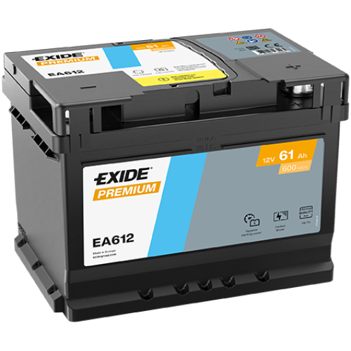 ΜΠΑΤΑΡΙΑ EXIDE 61AH 600A ΔΕΞΙΑ ΕΥΡΩΠΗ