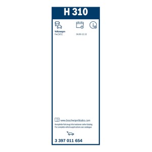 ΥΑΛ/ΡΑΣ BOSCH TWIN REAR 31cm (H310)