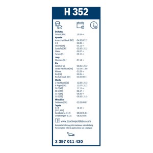 ΥΑΛ/ΡΑΣ BOSCH TWIN REAR 35cm (H352)