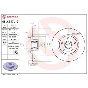 ΣΕΤ ΔΙΣΚΟΠΛΑΚΕΣ ΠΙΣΩ BREMBO FIAT OPEL