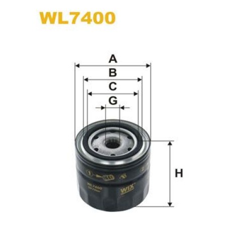Φίλτρο λαδιού WL7400 WIX FL-206