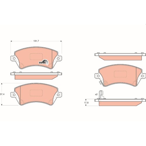 ΤΑΚΑΚΙΑ ΕΜΠΡΟΣ VECTOR VP3288 TOYOTA