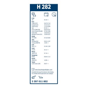 ΥΑΛ/ΡΑΣ BOSCH TWIN REAR 28cm (H282)
