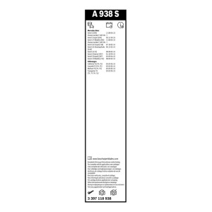 ΥΑΛ/ΡΑΣ BOSCH AEROTWIN 60cm/60cm(A938S)