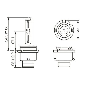 ΛΑΜΠΑ XENON D2S BOSCH 35W D2S P32D2