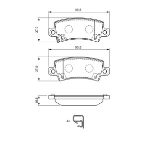 ΣΕΤ ΤΑΚΑΚΙΑ ΠΙΣΩ ΦΡΕΝΩΝ TOYOTA COROLLA