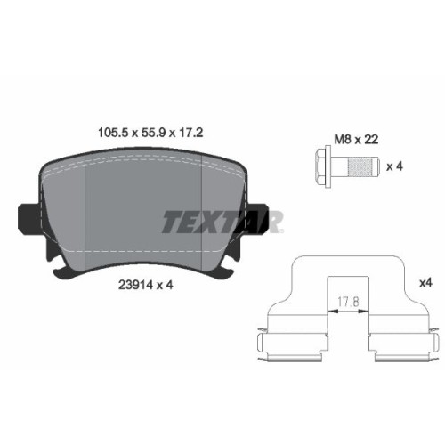 ΣΕΤ ΤΑΚΑΚΙΑ ΠΙΣΩ AUDI SKODA VW A3 GOLF