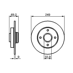 ΣΕΤ ΔΙΣΚΟΠΛΑΚΕΣ ΠΙΣΩ PSA BOSCH