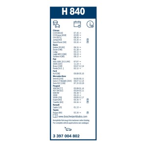 ΥΑΛ/ΡΑΣ BOSCH TWIN REAR 29cm (H840)