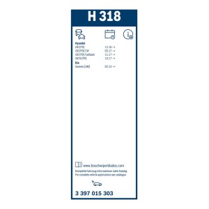 ΥΑΛ/ΡΑΣ BOSCH TWIN REAR 30cm (H318)