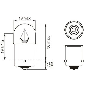 ΛΑΜΠΑ ΦΟΥΝΤΟΥΚΙ 24V 5W R5W BA15S BOSCH