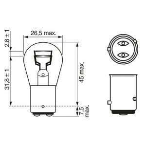 ΛΑΜΠΑ 12V P21/4W BOSCH