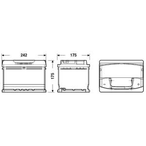 ΜΠΑΤΑΡΙΑ EXIDE 61AH 600A ΔΕΞΙΑ ΕΥΡΩΠΗ