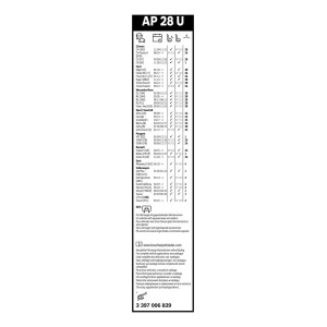 ΥΑΛ/ΡΑΣ BOSCH AEROTWIN 70cm (AP28U)