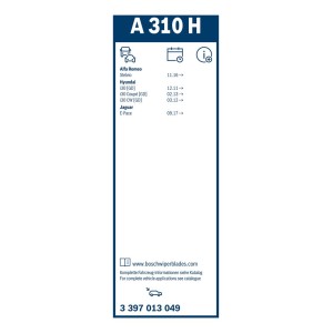 ΥΑΛ/ΡΑΣ BOSCH TWIN REAR 33cm (A310Η)