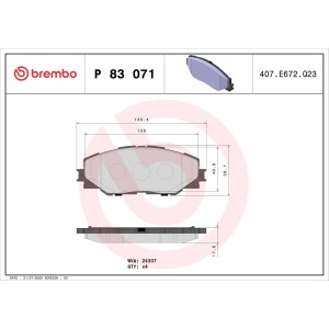 ΤΑΚΑΚΙΑ ΕΜΠ. BREMBO TOYOTA AYRIS