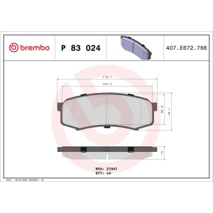 ΣΕΤ ΤΑΚΑΚΙΑ ΠΙΣΩ BREMBO TOYOTA
