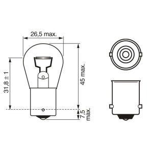 ΛΑΜΠΑ 12V P21W BOSCH