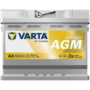 ΜΠΑΤΑΡΙΑ AGM 60Ah VARTA 680CCA A8