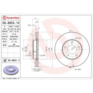ΔΙΣΚΟΠΛΑΚΑ BREMBO ΣΕΤ ΕΜΠΡΟΣ