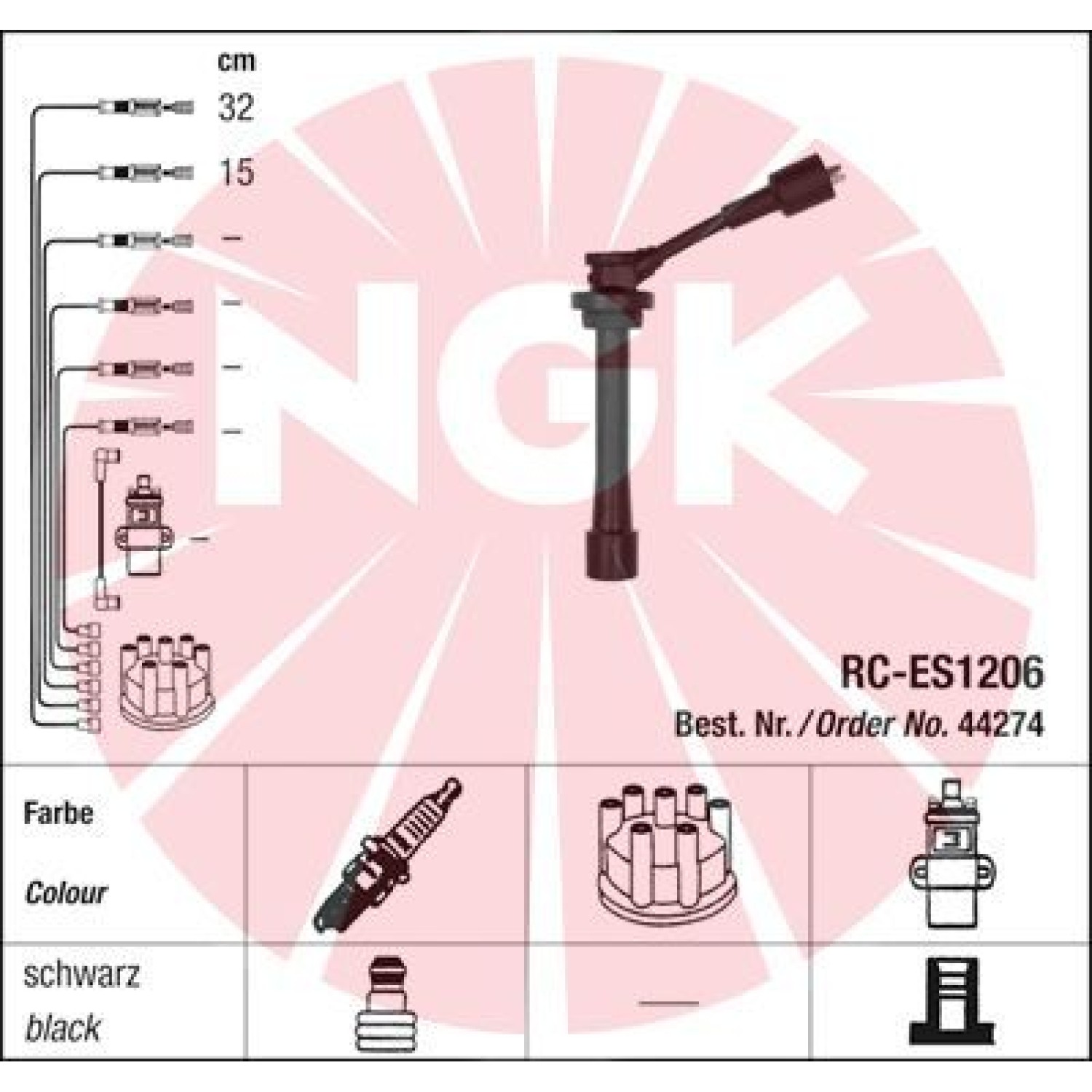 RCES1206 (44274) ΣΕΤ ΜΠΟΥΖΟΚΑΛΩΔΙΑ NGK